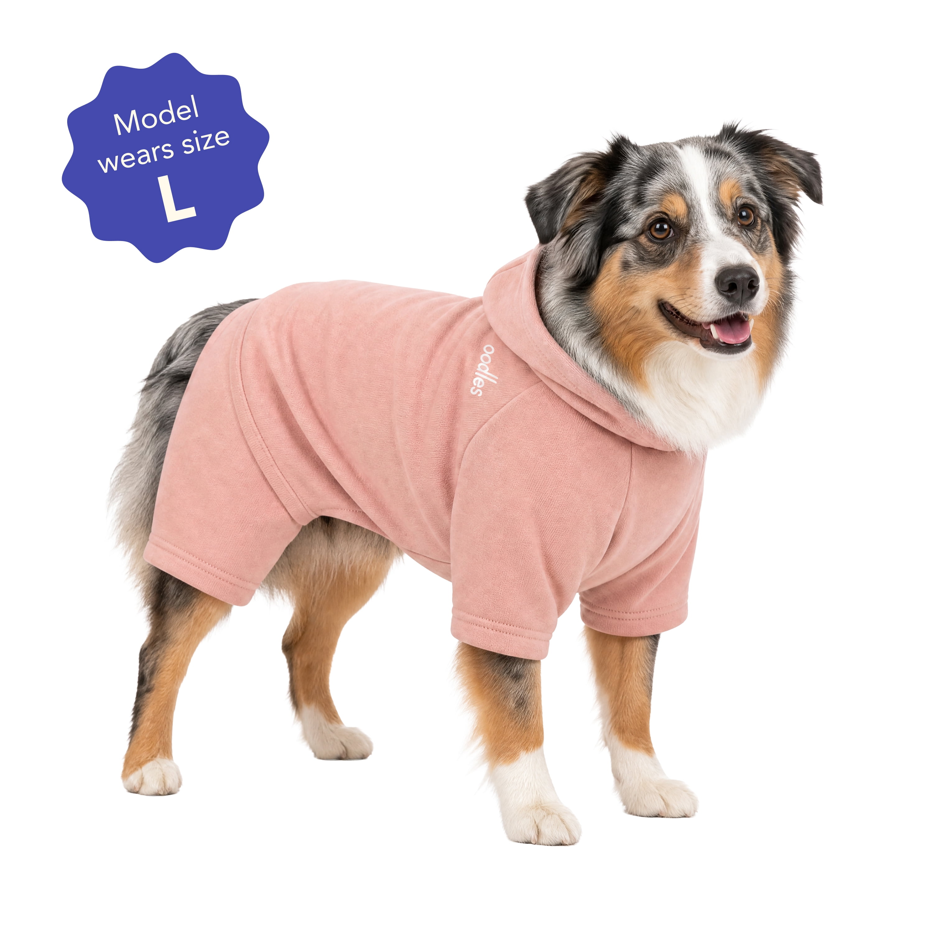 Oodles Hooded Fall One Piece Dog Workout Suit, Red, Large