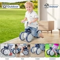 thumbnail image 6 of Wdmiya Baby Balance Bike, for 1 Year Old Gifts Boys Girls, Seat Adjustable Toddler Bike Toys，Toddler Walker with 4 Wheels, Best 1st Birthday Gift Infant Bicycle, Blue, 6 of 9