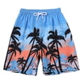 thumbnail image 6 of Xuhomer Summer Swim Trunks for Boys Teens Printed Drawstring Elastic Waist Beach Shorts Vacation Casual Loose Bathing Suit 8-13T, 6 of 8