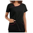 thumbnail image 1 of DPTALR Women's Short Sleeve V-Neck Pocket Care Workers T-Shirt Tops, 1 of 4