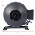 thumbnail image 3 of Airflow Noise-Free Design Durable Construction 64-Inch 203CFM Inline Duct Fan for Hydroponics, Basements, and Kitchens, 3 of 9