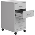 thumbnail image 3 of Pemberly Row 18"D 4 Drawer Silver Metal Mobile Filing Cabinet Organizer-Locking, 3 of 8