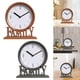 thumbnail image 1 of 2 piezas de relojes de mesa decorativos familiares que no hacen tictac fáciles de leer perfecl Reloj de escritorio Marrón Gris 18,5 cm x 6 cm x 20,6 cm, 1 of 8