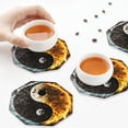 thumbnail image 5 of Kdxio Yin Yang Funny Coasters,4 Pcs Leather Coasters,Housewarming Gifts,Protect Furniture from Water Marks Scratch and Damage, 5 of 6