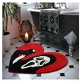 Bathroom Rugs Black Red Bath Mat Non Slip, 28”x33” Funny Bath Rugs