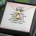 thumbnail image 5 of To My Wife Distance Never Separates Tow Hearts Forever Necklace w Message Card, 5 of 20