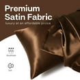 thumbnail image 4 of MR&HM Satin Pillow Case, 2 Pack Satin Queen Silky Pillowcase for Hair and Skin, Satin Pillowcase Set of 2, 20x30, Brown, 4 of 7