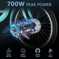 thumbnail image 6 of MOONCOOL MC350 Electric Tricycle for Adults, 350W Motorized Electric trike with 36V 10.4Ah Removable lithium battery,24"/26" 7 Speeds 3 Wheels Electric Bikes, 6 of 20