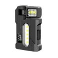 thumbnail image 2 of Handheld Flashlight 400 Lumens – Super Bright Rechargeable Mini Light with 180° Rotatable Magnet, 3 Modes Dual Light, Portable Pocket Torch with Keychain for Outdoor Emergency Camping, 1PC, 2 of 9