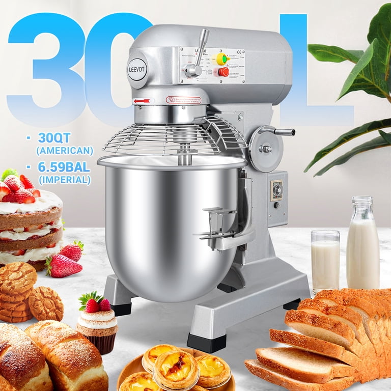 LEEVOT Professional Electric Kitchen Bread Mixer, 30QT Stainless