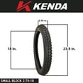 thumbnail image 2 of Kenda Small Block K262 2.75-18 Tube-Type Tire with Keychain, 2 of 9