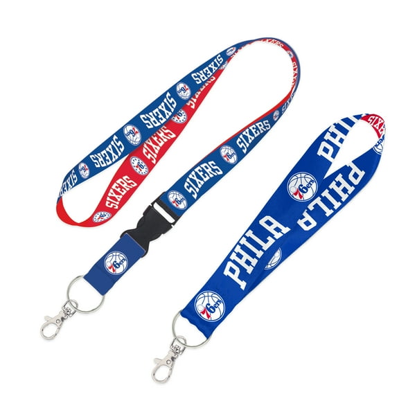 WinCraft Philadelphia 76ers 2-Pack Lanyard with Detachable Buckle & Key Strap Set