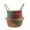 Green Red, variant on AYYUFE Folding Straw Wicker Storage Basket Handle Garden Flower Pot Planter Laundry Bag