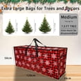 thumbnail image 4 of 7.5ft Christmas Tree Storage Bag Plastic Waterproof Christmas Tree Container Reinforced Handles Dual Zippers for Artificial Holiday Xmas Disassembled Trees, 4 of 7