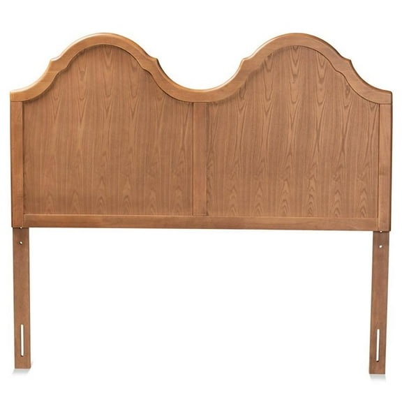 Bowery Hill Wood Queen Size Arched Headboard in Ash Walnut Finished