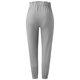 thumbnail image 4 of Pantalones casuales de cintura media para mujer - Estampado de cuadros con ribete de encaje floral - Poliéster elástico y transpirable para el día a día y el descanso, 4 of 5