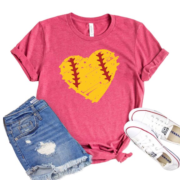 Softball T-shirt Baseball Shirts Player Top Coach Gift Women's Team Tee Sporty Mama Tshirt Game Day Shirt