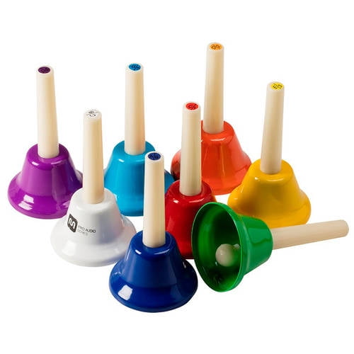 MONOPRICE 8Note Handbell Set For Kids, Key of C