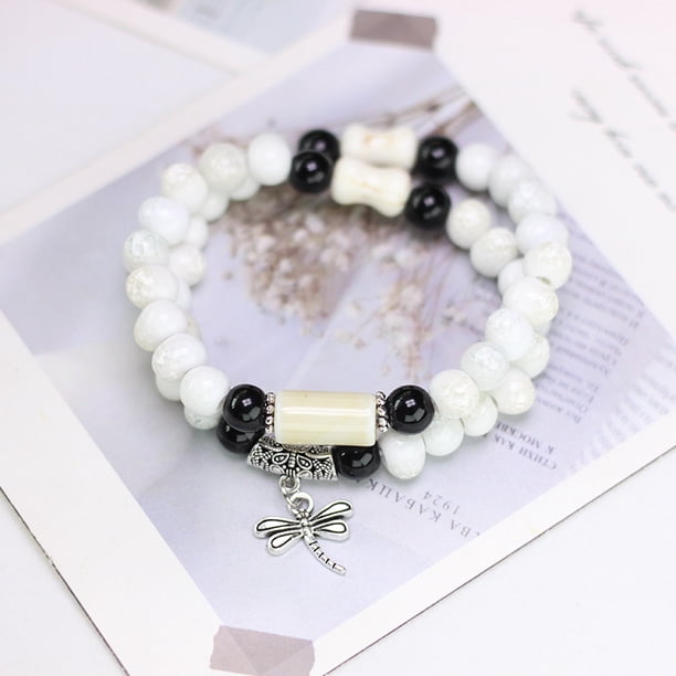 Accesorios envueltos doble estilo étnico pulsera de cerámica pulsera de cuentas mujer alto sentido