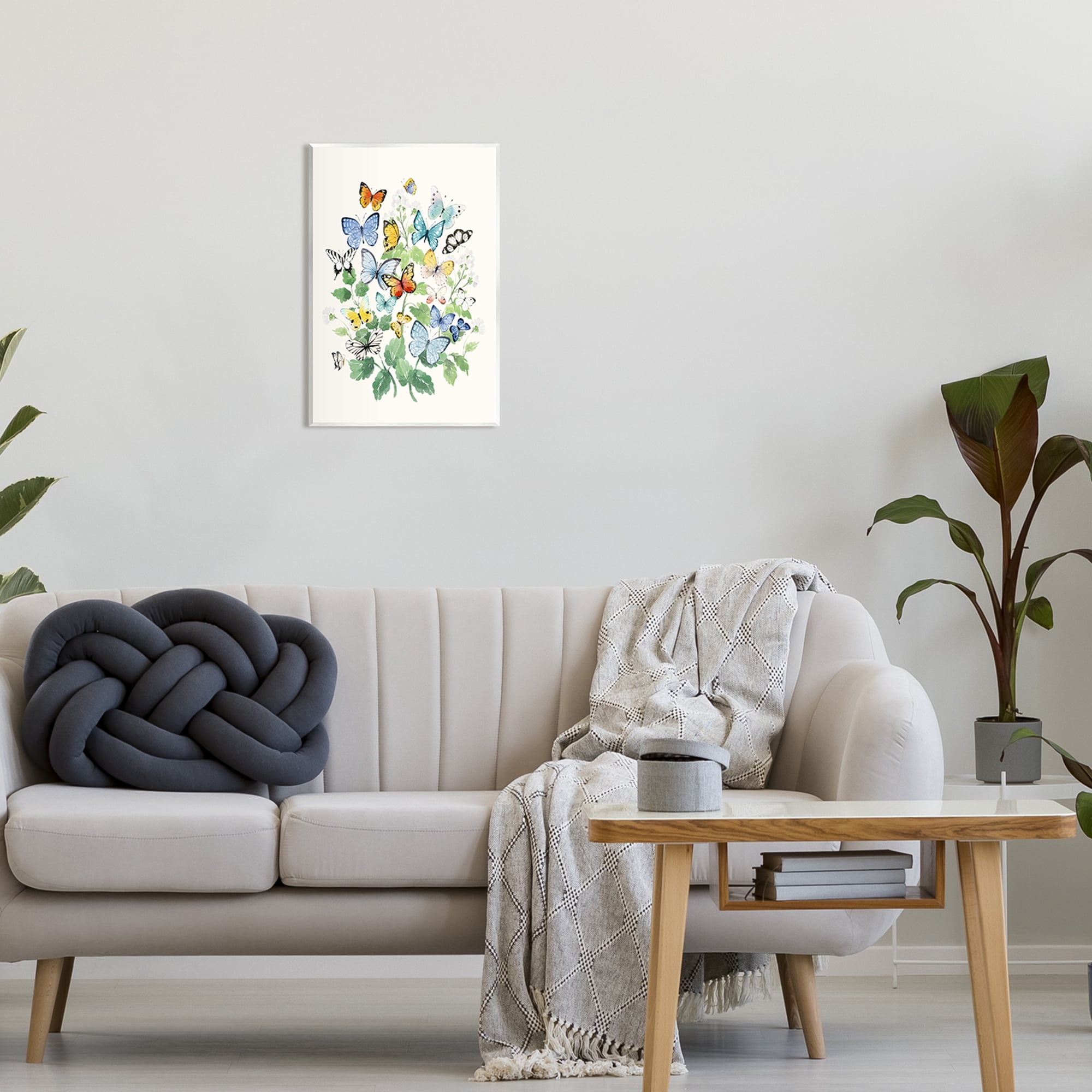 Stupell Industries Butterflies & Spring Florals Animals & Insects Painting Unframed Art Print Wall Art, 13 x 19