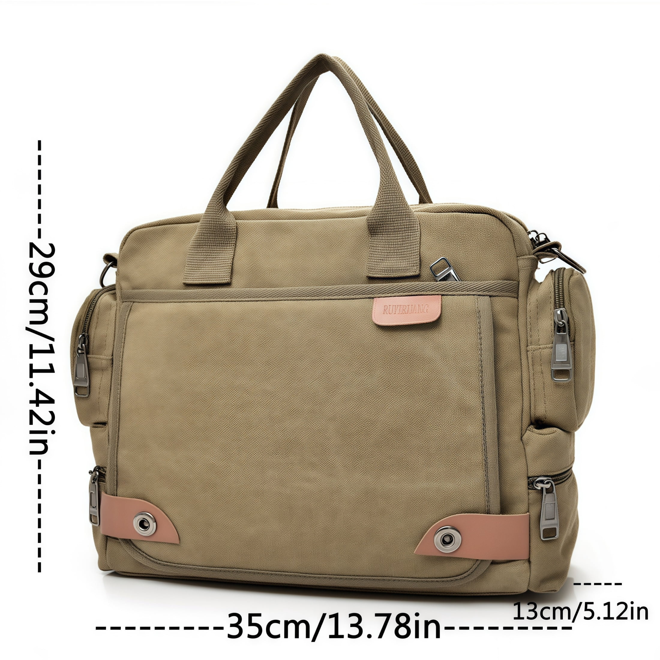 Xeie Canvas Briefcase Messenger Travel Satchel Shoulder Tablet School Tote Bag