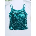thumbnail image 6 of renvena Girls Adjustable Shoulder Straps Shiny Sequins Tank Top Camisole Party Stage Vest, 6 of 7