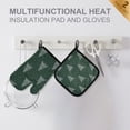thumbnail image 4 of Yayeee Oven Mitts and Pot Holder Set of 2 Heat Resistant Kitchen Gloves Baking Hot Pad, New Year Tree Pattern, 4 of 5