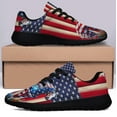 thumbnail image 3 of Patriotic Horse Print Sneakers Lightweight Comfortable Running Shoes for Men Women Black Size 8.5, 3 of 7