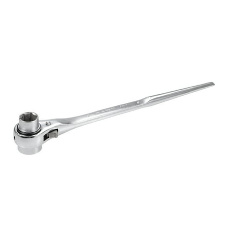 

Uxcell Hexagon Scaffold Ratchet Spanner Ratcheting Socket Wrench 19x24mm Silver