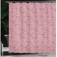 thumbnail image 3 of Ambesonne Vintage Shower Curtain, Baroque Floral Swirls Print, 69"Wx75"L, Dried Rose, 3 of 4