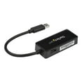 thumbnail image 2 of StarTech.com USB 3.0 Ethernet Adapter - USB 3.0 Network Adapter NIC with USB Port - USB to RJ45 - USB Passthrough (USB31000SPTB) - Network adapter - USB 3.0 - Gigabit Ethernet - black - for P/N: TB33A1C, 2 of 9