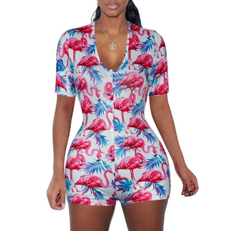 

Women s Jumpsuit Long Sleeve Home Wear Bodysuit One Piece Pajama