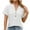 White, variant on Plebaso Womens Dressy Casual Blouses V Neck Short Sleeve Shirts Business Casual Tunics Office Work Clothes