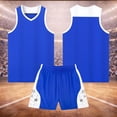 thumbnail image 2 of FUZHIQ Boys Basketball and Shorts 2-Piece Set, V-Neck Sleeveless Athletic Uniform Breathable Quick-Dry Sportswear,3-16 Years, 2 of 6