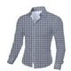 thumbnail image 1 of Camisas Para Hombre Manga Larga De AlgodóN Blusa superior de camisa de autocultivo a cuadros de manga larga para hombre (Dark Gray, M), 1 of 4