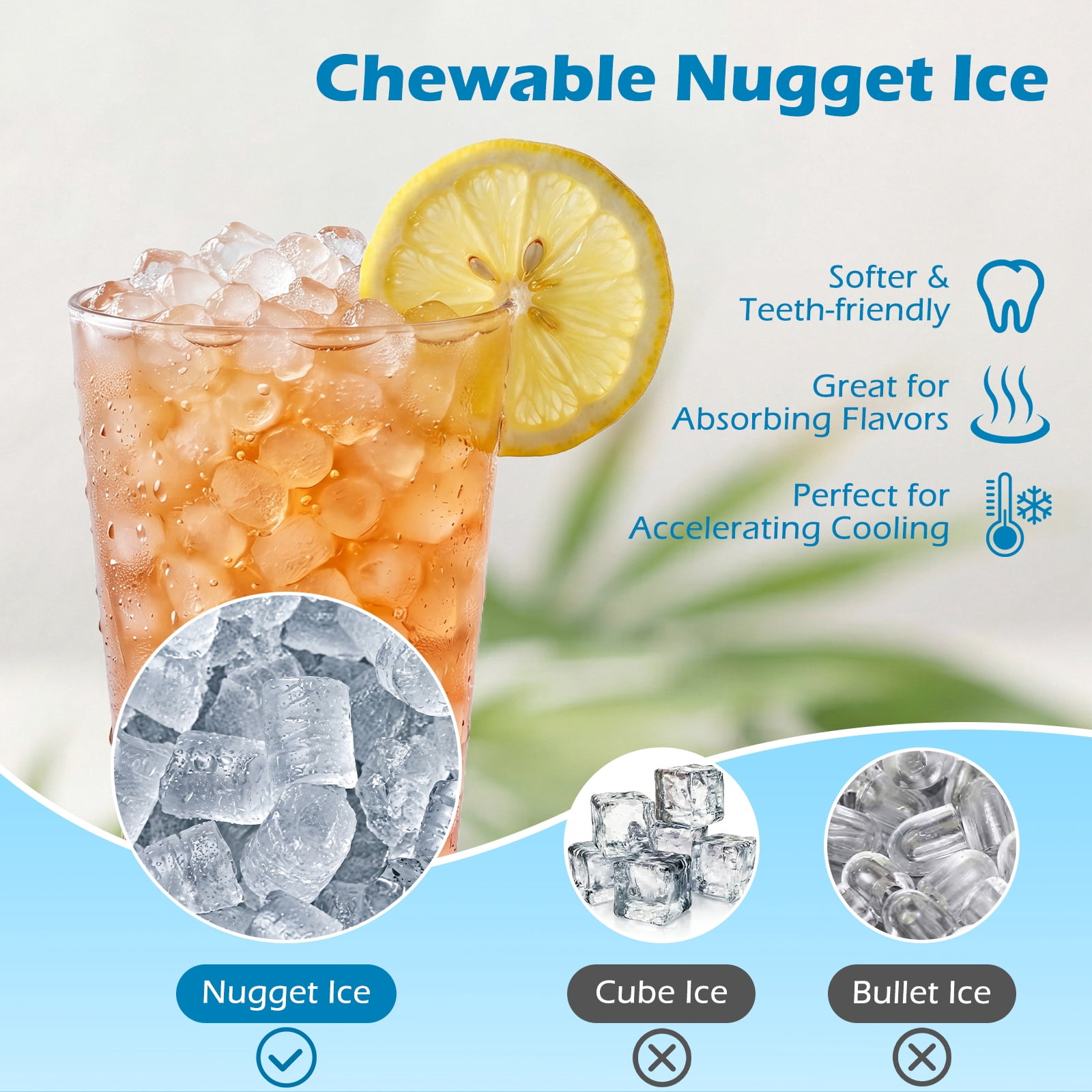 Costway Countertop Ice Machine with Self Dispensing, 80 LBS Per Day, 7.5 LBS Ice Storage