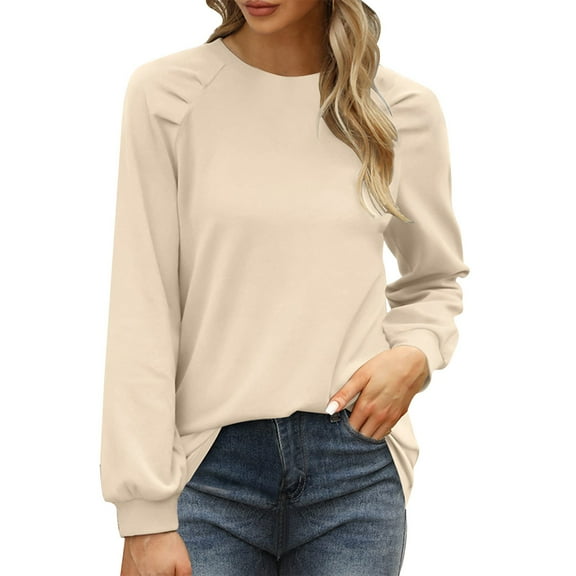 Gerichy Long Sleeve Shirts for Women Fall Sweatshirts for Women Crewneck Puff Sleeve Tops Fashion Shirts Long Sleeve Shirts for Women