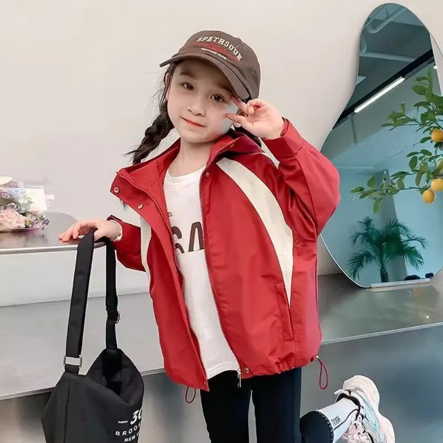Nueva gran oferta de chaqueta de exterior para niños de estilo informal de temporada, abrigo de moda para niñas, versión coreana de moda de otoño, medio a