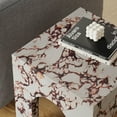thumbnail image 3 of Valen Side Table in Red Marble, 3 of 12