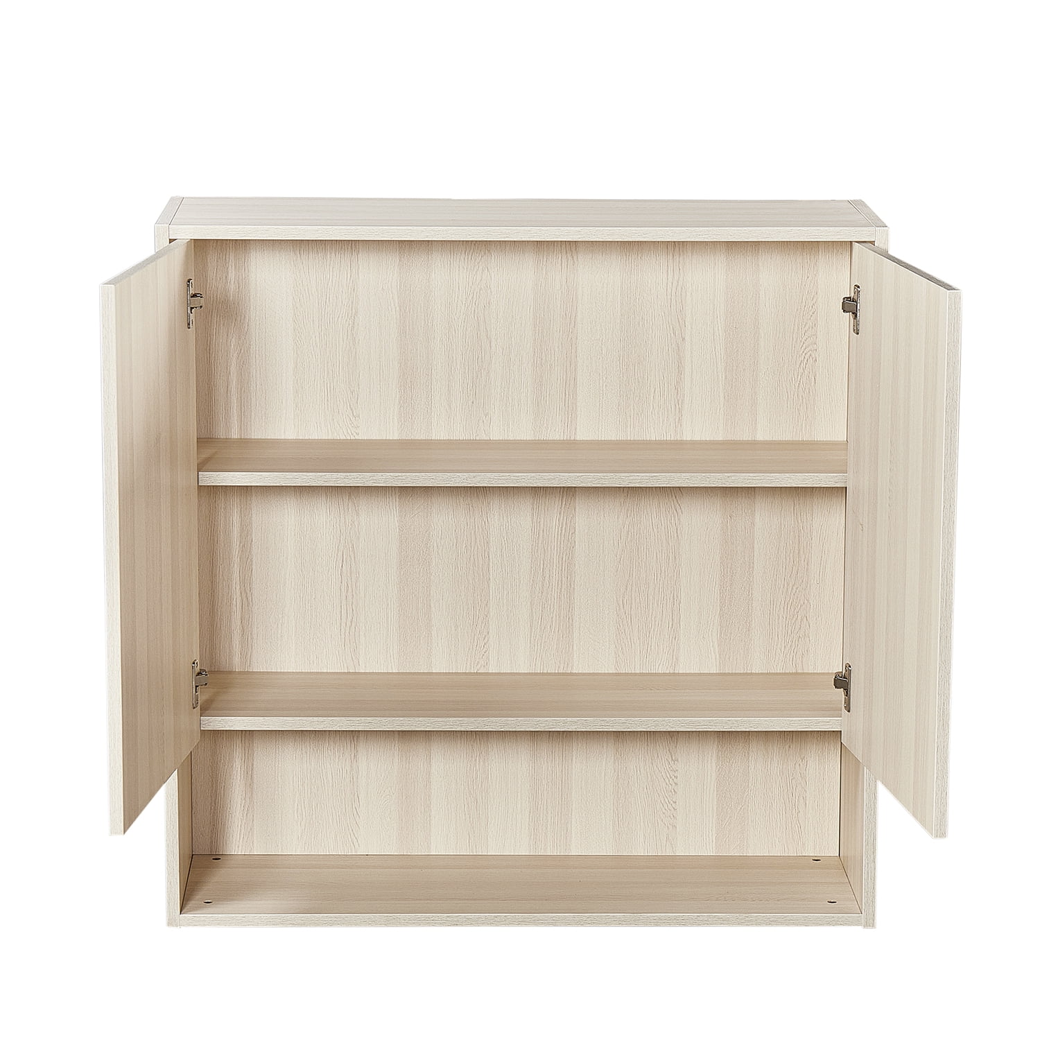 Wall Mount Medicine Cabinet Open Storage White Oak L 36 in x H 36 in x D 11.8 in