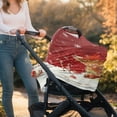thumbnail image 5 of Renewold Stretchy Baby Car Seat Cover Carseat Canopy for Babies Universal Baby Breastfeeding Stroller High Chair Shopping Cart Cover Christmas Decor, Christmas Highland Cow Red, 5 of 7