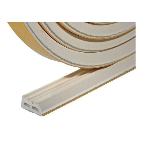 Frost King® V27WA Extreme Rubber Weather-Strip Tape Cushioned Ribbed, 5/16" Wide x 9/16" Thick x 10' Long, White