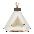 thumbnail image 1 of Tipi para mascotas scnbom cama tipo tienda para perros y gatos con cojín hasta 9 kg, 1 of 9