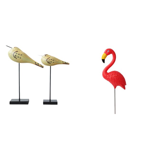 Esculturas modernas de flamencos para escritorio, dormitorio, entrada, interior y jardín de hadas, decoración de primavera y vacaciones.