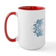 thumbnail image 2 of CafePress - Summer Beach Blue Coral Mugs - 15 oz Ceramic Large White Novelty Mug, 2 of 4