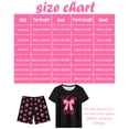thumbnail image 2 of Girls Pajamas Sets Short Sleeve Summer Pjs for Girls Bow Sleepwear Clothes Sets Size 3-16, 2 of 4