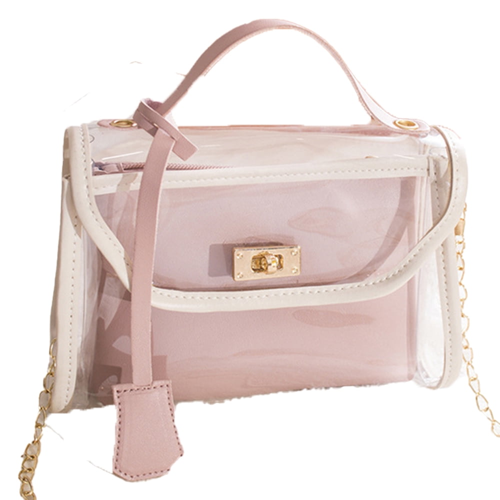 Clear pink crossbody bag discount