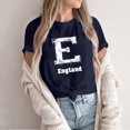 thumbnail image 2 of NAMTYQX Floral Tops for Women Patterns Loose Short Sleeve Cute Scoop Neck Soft Plus Size Gemustert Light Womens Summer Tops 2025 Navy Size 2XL, 2 of 5