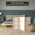 thumbnail image 2 of Red Lantern 3 ft. Short Double Cross Shoji Screen - Natural - 3 Panels, 2 of 6