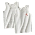 thumbnail image 2 of Spazoro Little and Big Girls Tank Tops Undershirts, Breathable Striped Sleeveless Summer 2PC Camisole for Kids Girls Boys Gray Size 2 T, 2 of 3